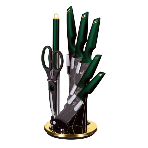 ZESTAW NOŻY 8 EL. BERLINGER HAUS BLACK EMERALD BH-2690