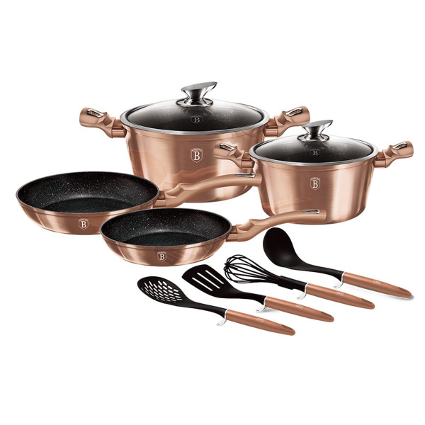 ZESTAW GARNKÓW 10 El. BERLINGER HAUS METALLIC ROSE GOLD BH-6142