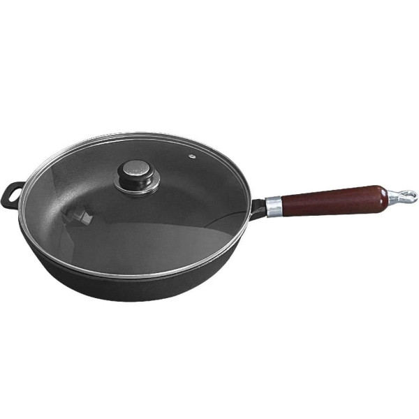 PATELNIA ŻELIWNA 30cm z POKRYWĄ KRISBERG KS-2568