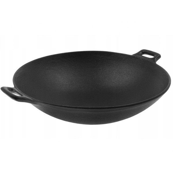 WOK ŻELIWNY 31cm KRISBERG KS-2638