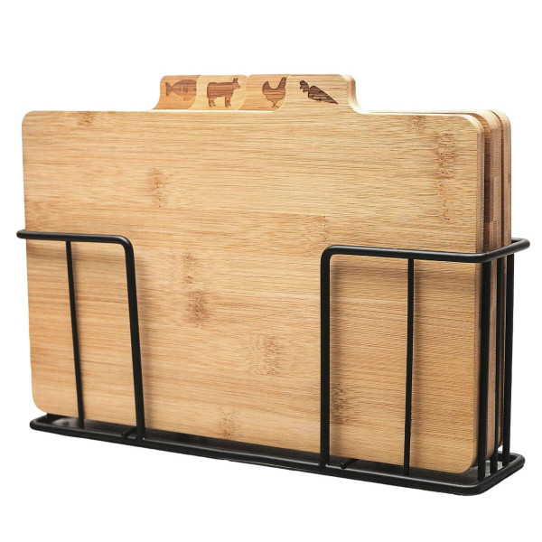 ZESTAW 4 KUCHENNYCH DESEK DO KROJENIA Z DREWNA BAMBUSOWEGO KONIGHOFFER CEDAR KG-7967