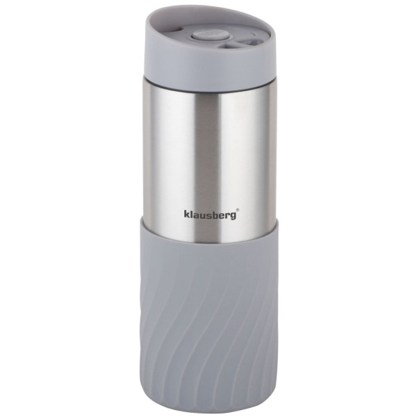 KUBEK TERMICZNY 400ML STAL NIERDZEWNA 18/8 KLAUSBERG SZARY KB-7634