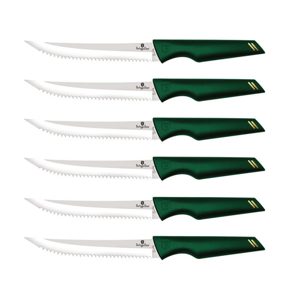 ZESTAW NOŻY DO STEKÓW LUB PIZZY 6 EL. BERLINGER HAUS EMERALD BH-2785