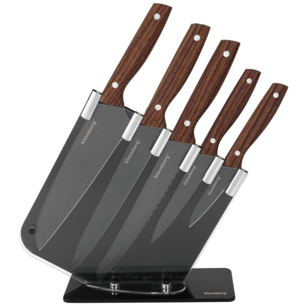 ZESTAW NOŻY KUCHENNYCH W STOJAKU 5 EL. KLAUSBERG KB-7616