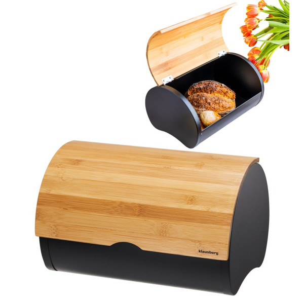 CHLEBAK STALOWY 32CM POJEMNIK NA CHLEB PIECZYWO KLAUSBERG KB-7711