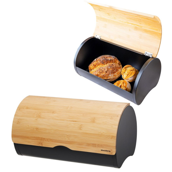 CHLEBAK STALOWY 38CM POJEMNIK NA CHLEB PIECZYWO KLAUSBERG KB-7712