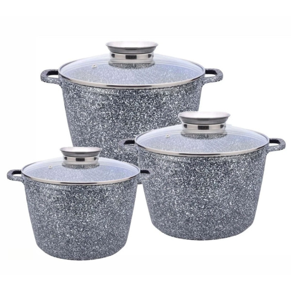 ZESTAW 3 GARNKÓW MARMUROWYCH 14L + 10L + 6.2L ZILNER GREY ZL-8557