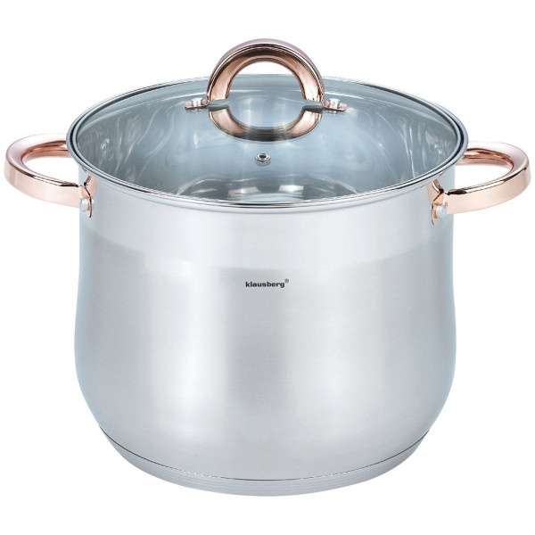 GARNEK STALOWY GASTRONOMICZNY 8.6L 24CM KLAUSBERG KB-7793 ROSE GOLD