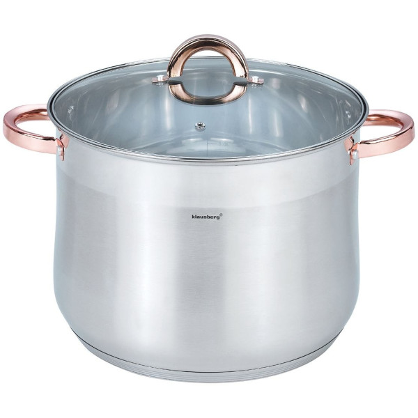 GARNEK STALOWY GASTRONOMICZNY 13L 28CM KLAUSBERG KB-7795 ROSE GOLD
