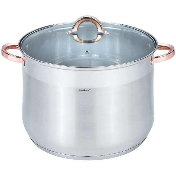 GARNEK STALOWY GASTRONOMICZNY 18.7L 32CM KLAUSBERG KB-7797 ROSE GOLD