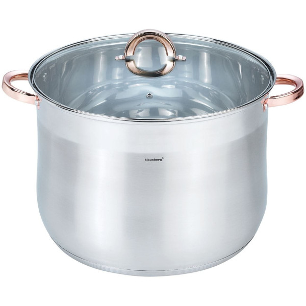 GARNEK STALOWY GASTRONOMICZNY 22.4L 34CM KLAUSBERG KB-7798 ROSE GOLD