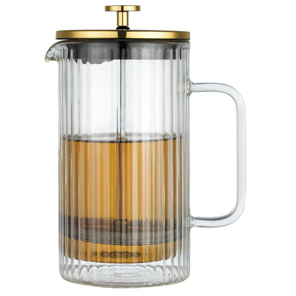 ZAPARZACZ DO KAWY HERBATY SZKLANY 1000ML FRENCH PRESS KLAUSBERG KB-7761 ZŁOTY
